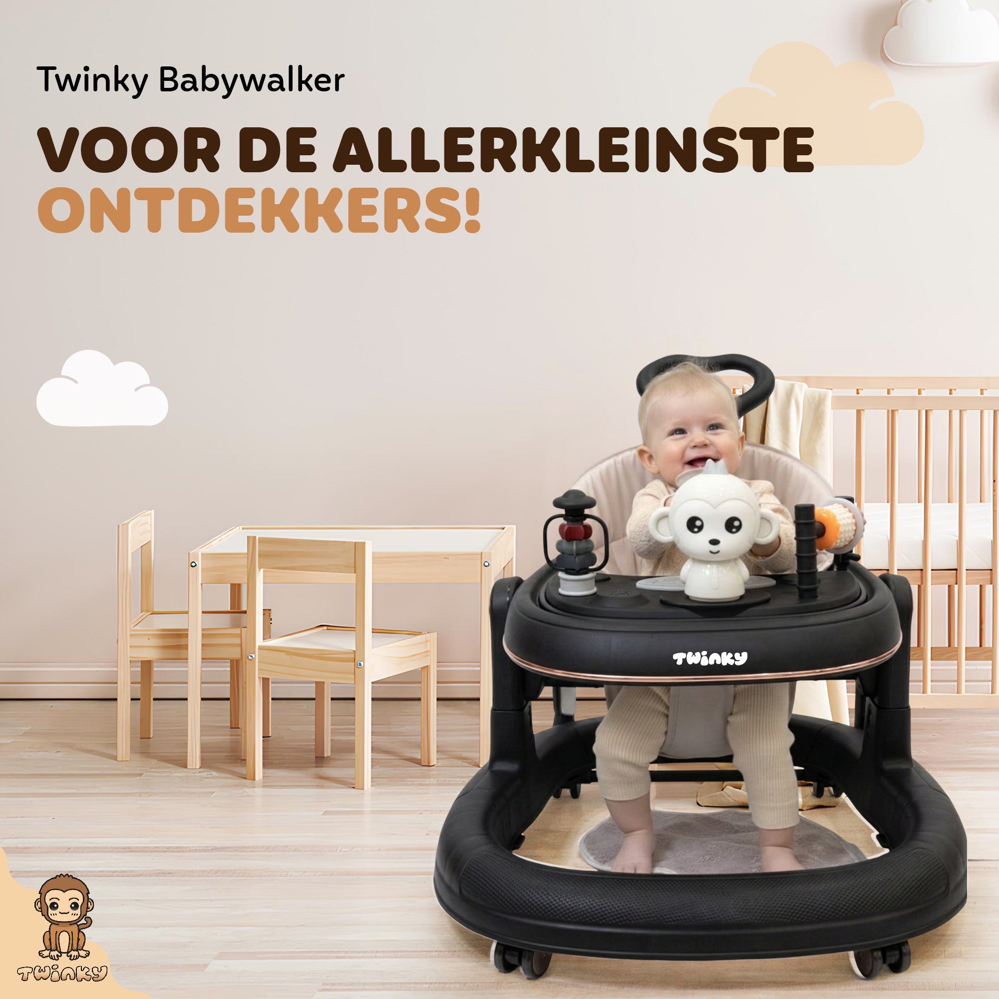Twinky Babywalker GO - 2-in-1 Walker Seat & Walker
