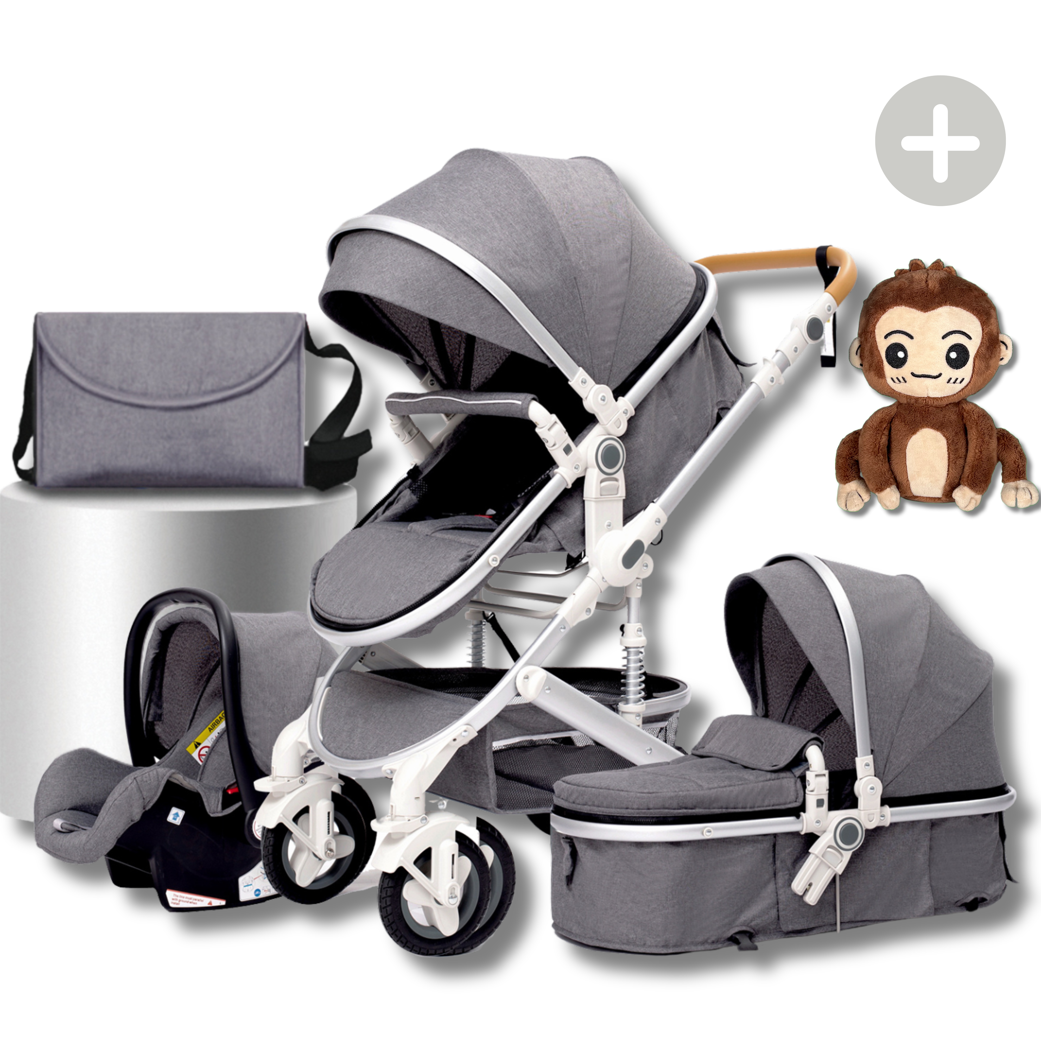 Twinky All-in-1 Kinderwagen Set - Grijs