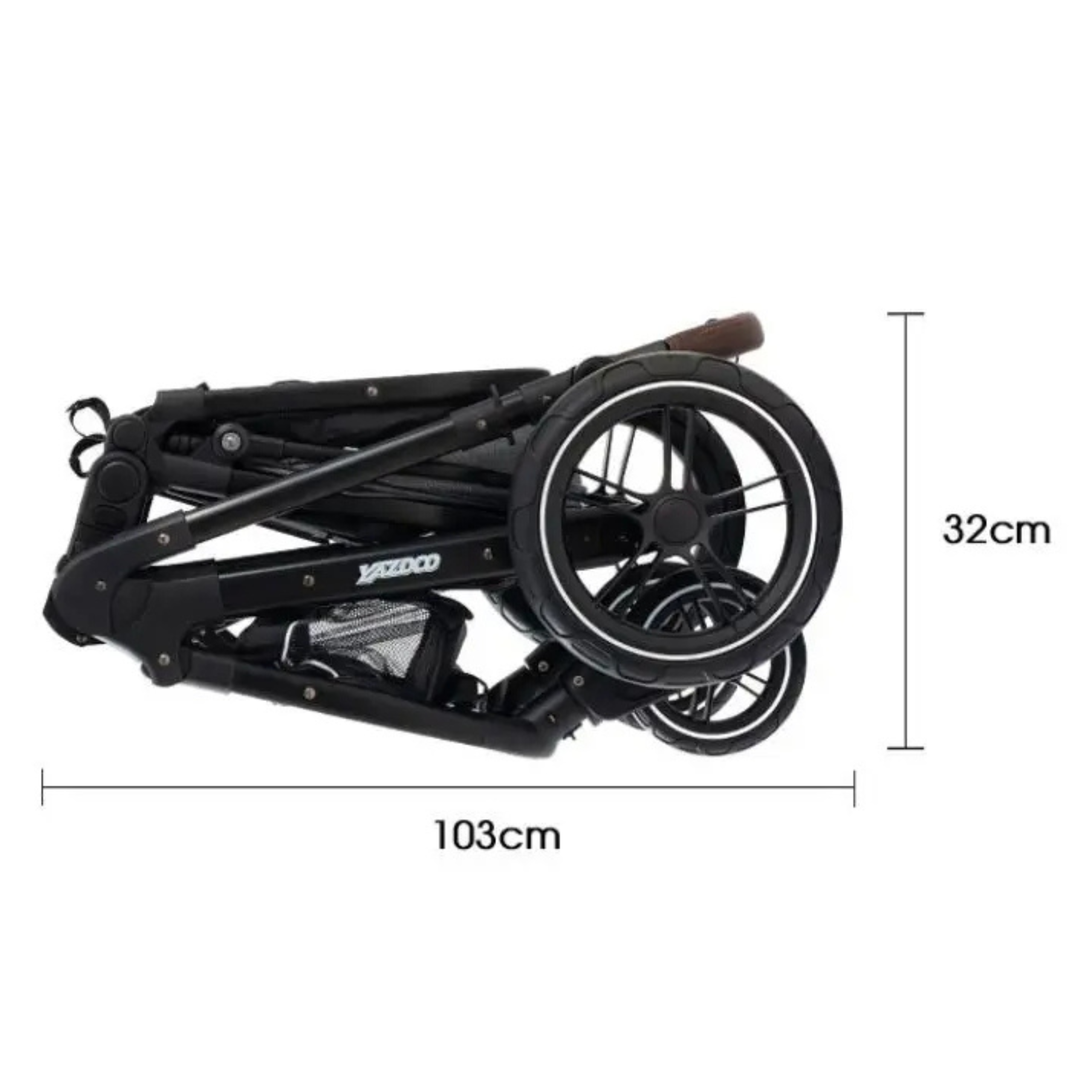 Twinky Poussette 4-en-1 - Gris Foncé (Poussette, Siège Auto & Lit de Voyage en 1)