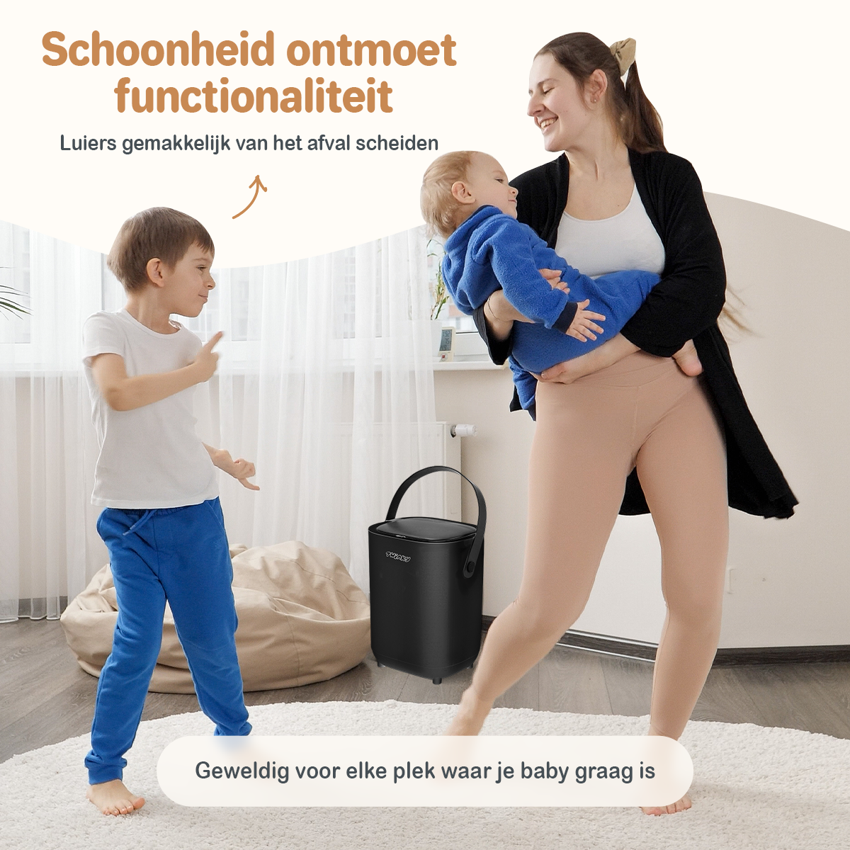 Twinky Luieremmer - Sensor Model – Zwart