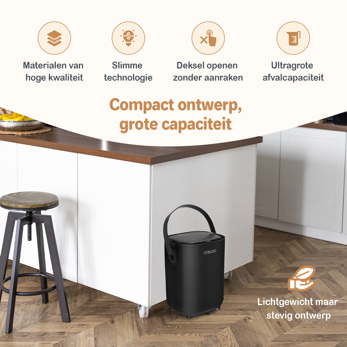 Poubelle à couches Twinky - Modèle à capteur – Noir