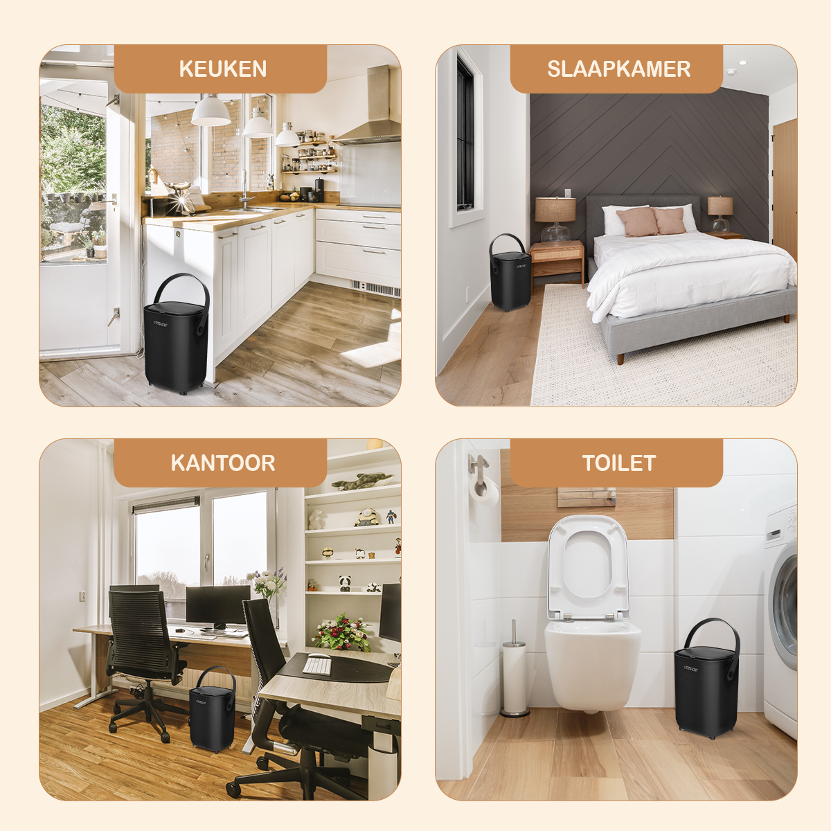 Poubelle à couches Twinky - Modèle à capteur – Noir