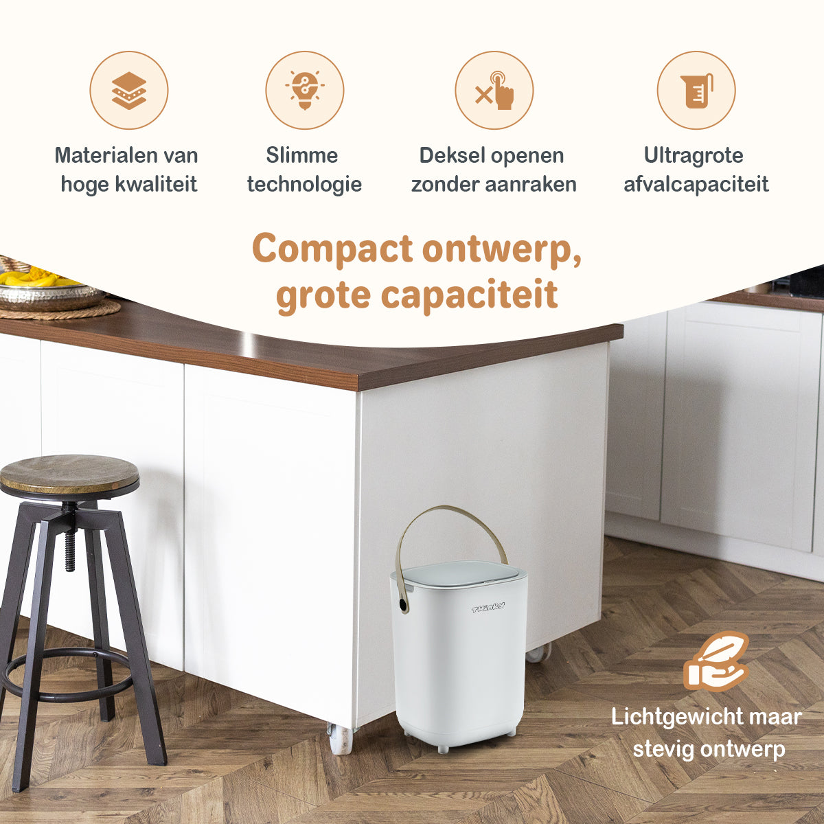 Twinky Poubelle à Couches - Modèle à Capteur – Gris