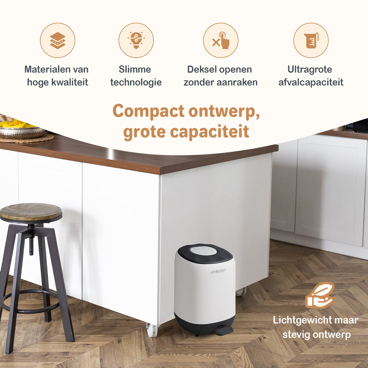 Twinky Poubelle à Couches - Modèle à Pédale – Noir