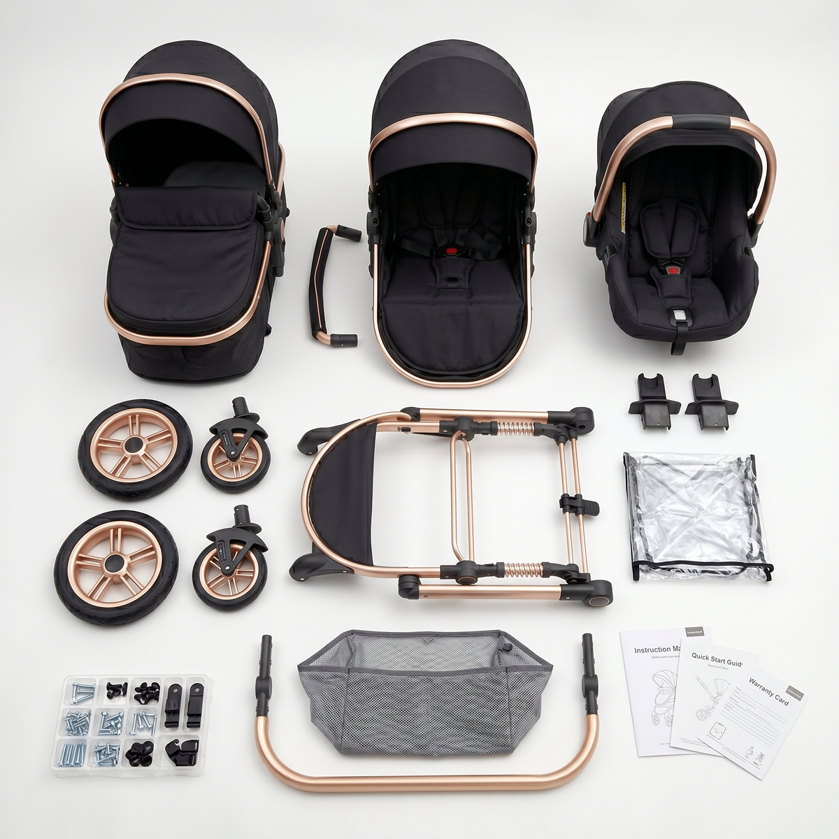 Twinky All-in-1 Stroller Set - Black