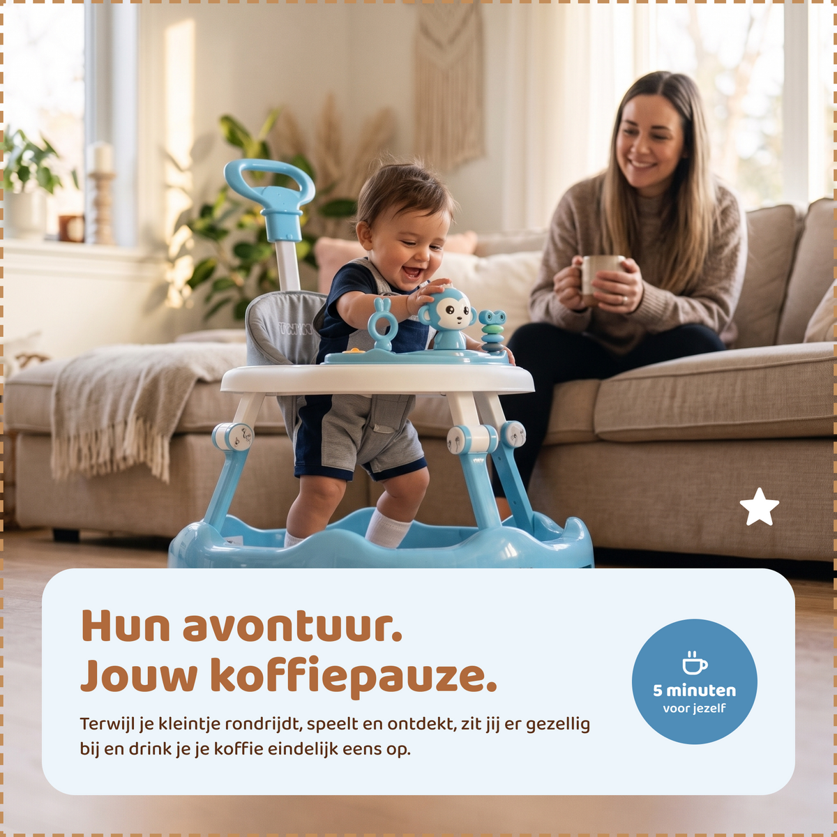 Twinky Babywalker - Loopstoel Blauw