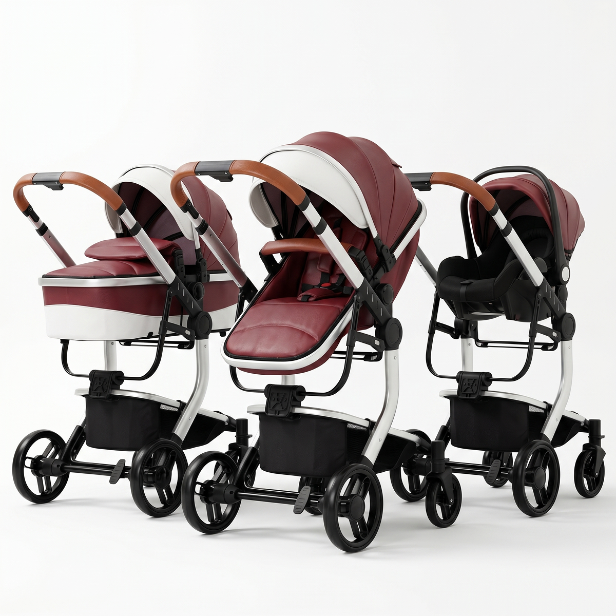 Twinky 4-in-1 Kinderwagen Luxury Set - Bordeaux