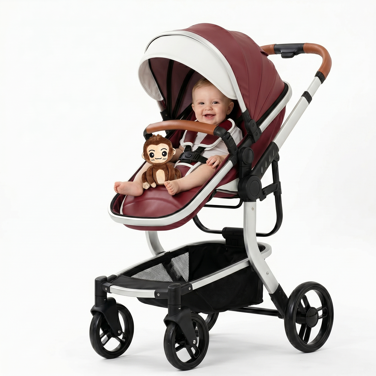 Twinky 4-in-1 Kinderwagen Luxury Set - Bordeaux