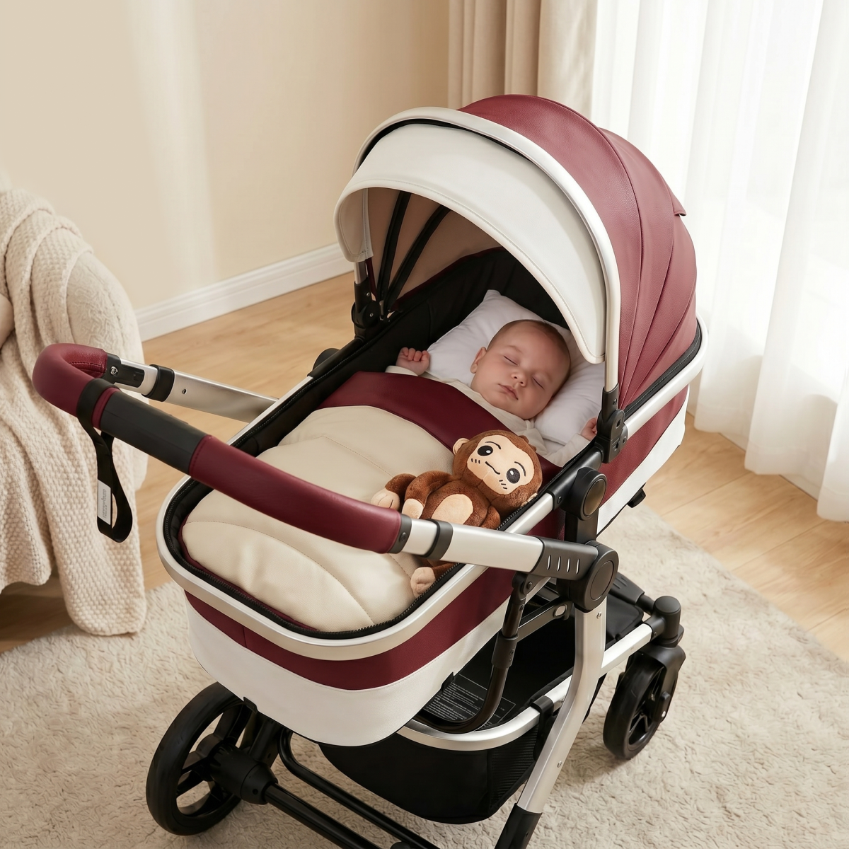 Twinky 4-in-1 Kinderwagen Luxury Set - Bordeaux