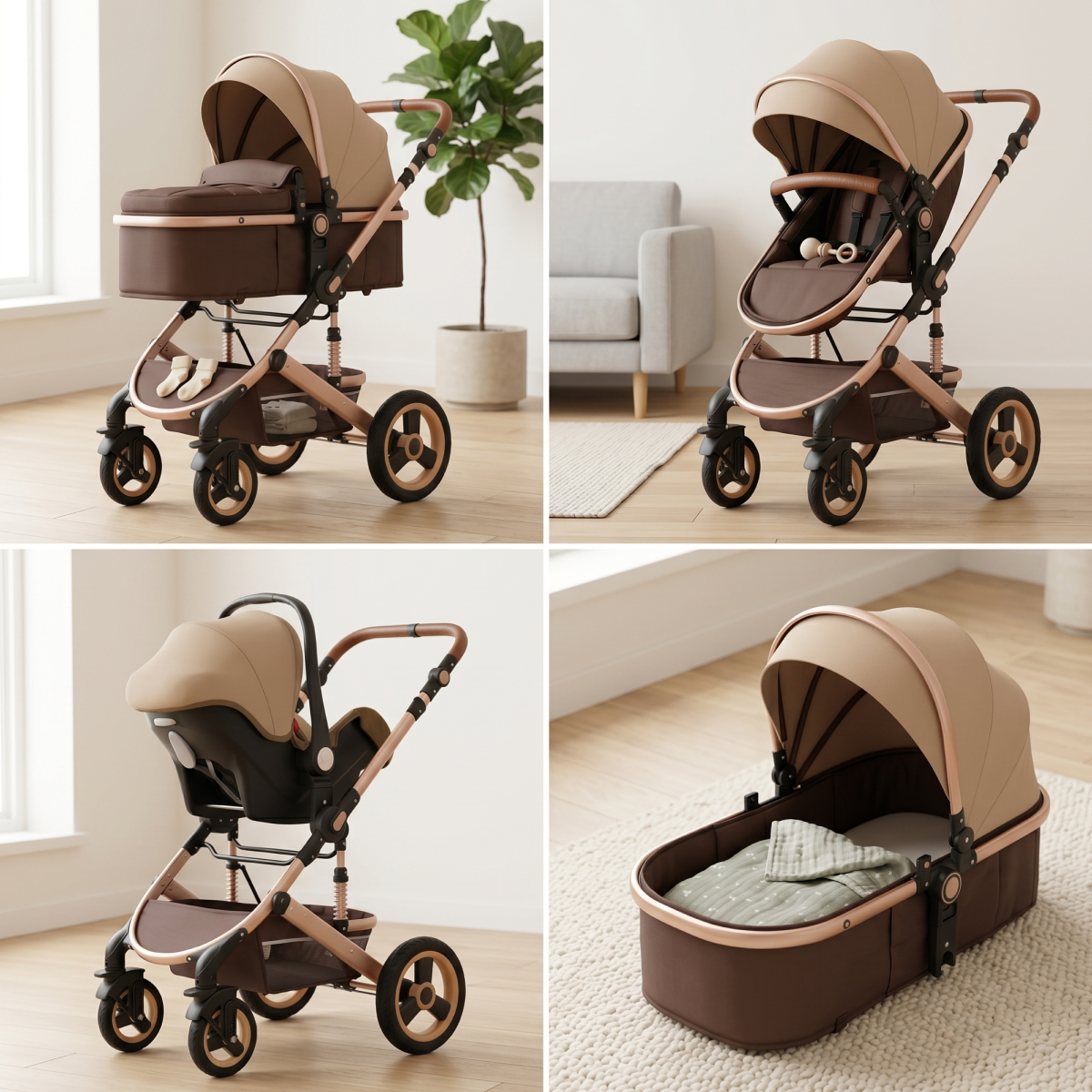 Twinky All-in-1 Kinderwagen Set - Brown