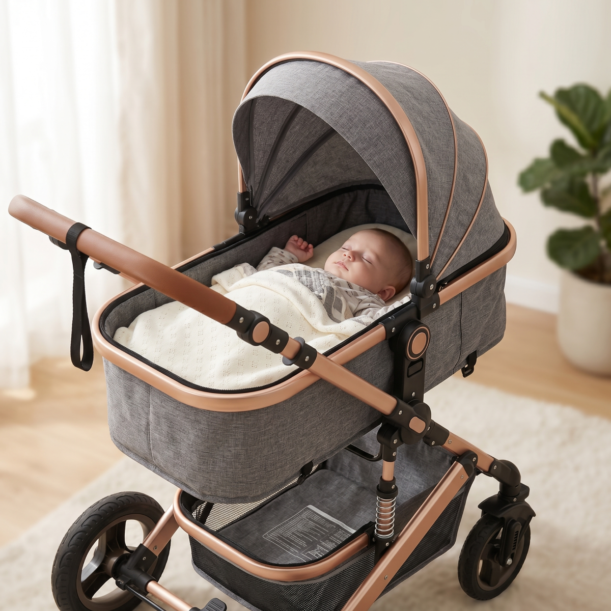 Twinky All-in-1 Stroller Set - Grey Gold