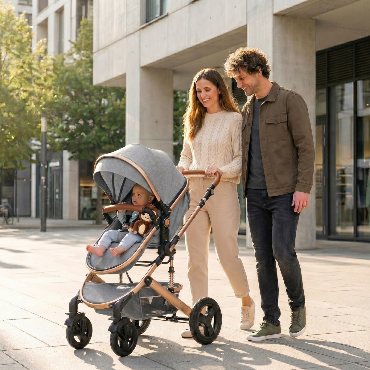 Twinky All-in-1 Stroller Set - Grey Gold