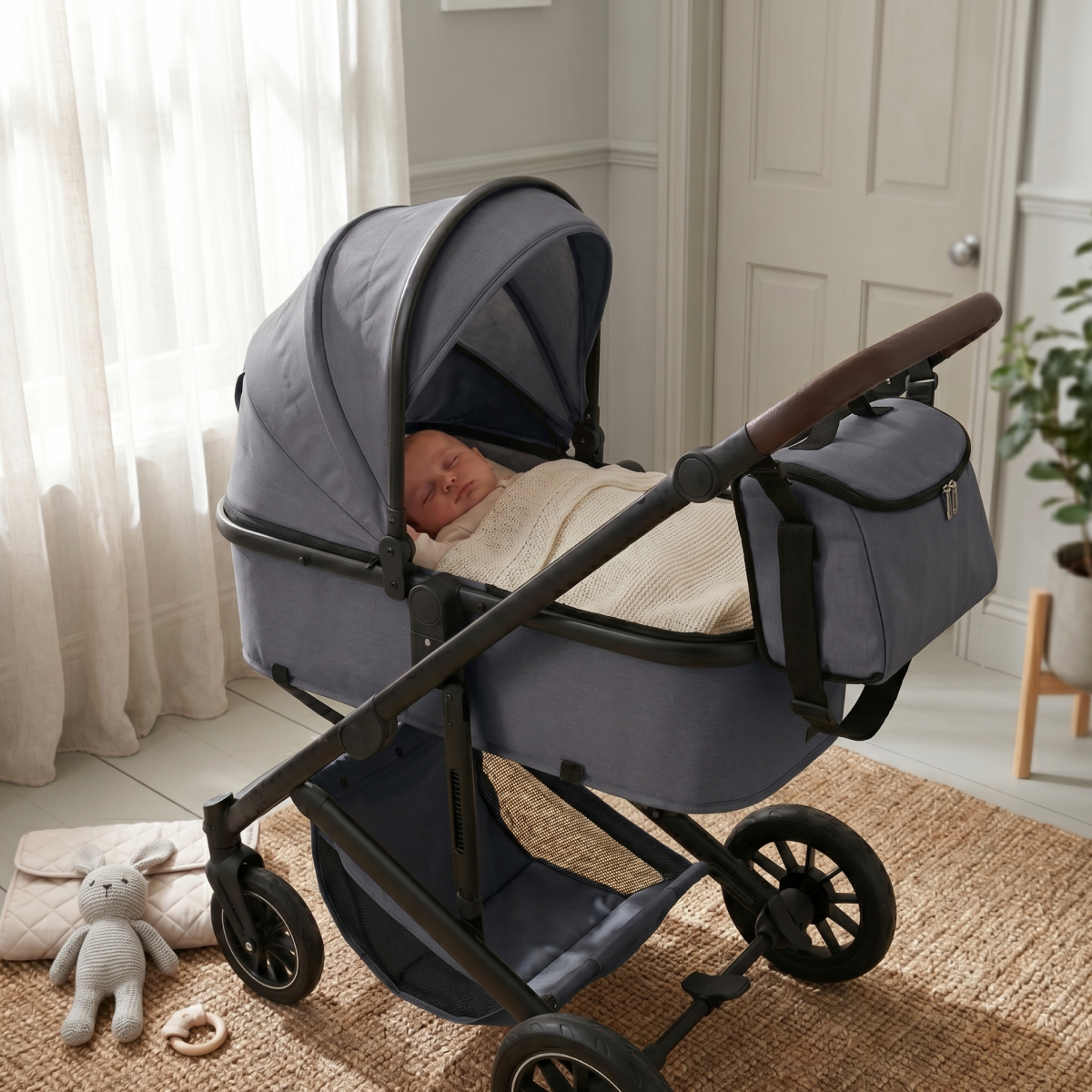 Twinky 4-in-1 Kinderwagen - Dark Grey (Buggy, Autostoel & Reisbedje in 1)