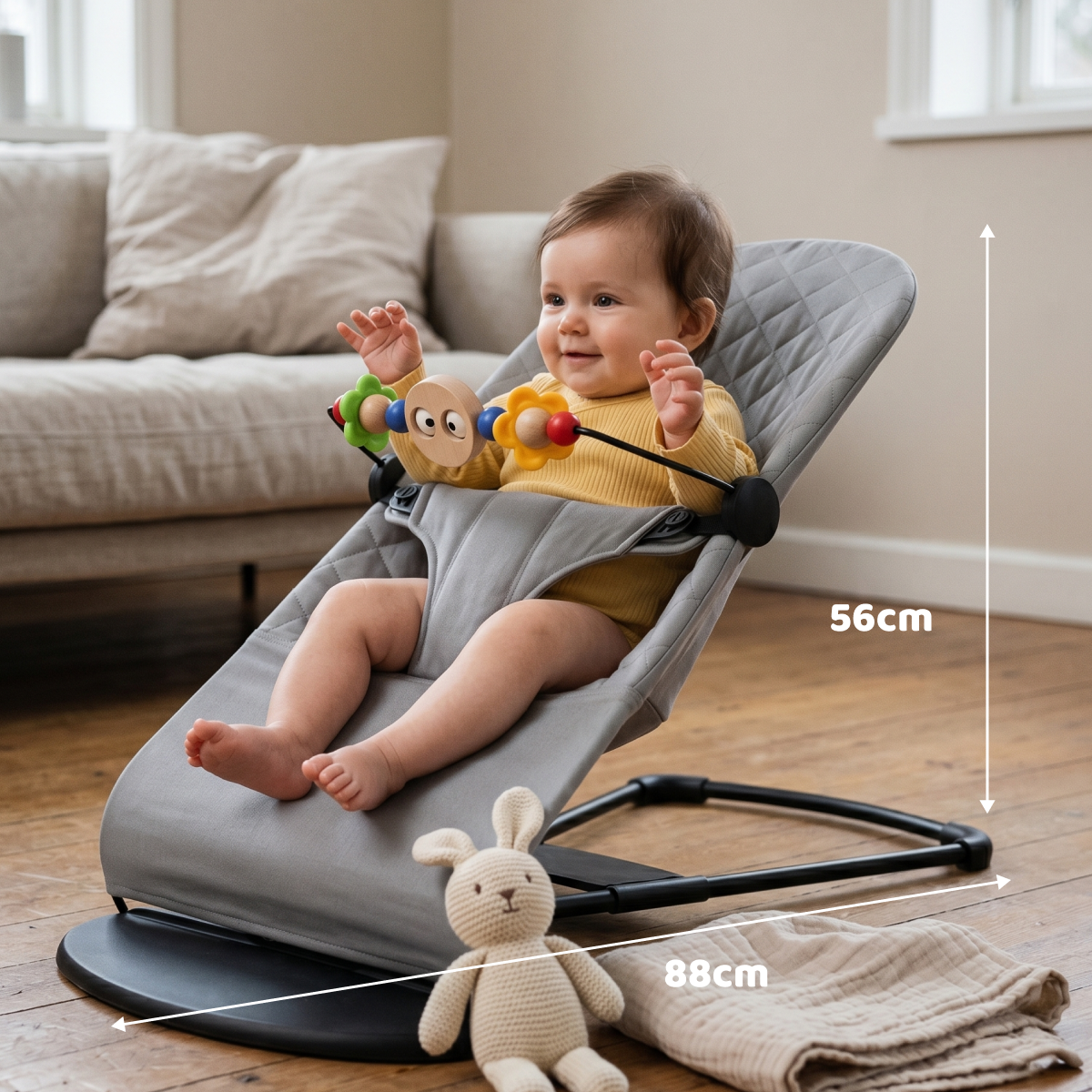 Twinky Ergonomische Schommelstoeltje - Grijs