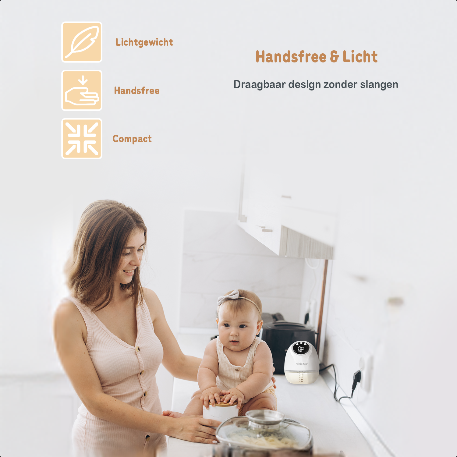 Tire-lait électrique Twinky - Blanc