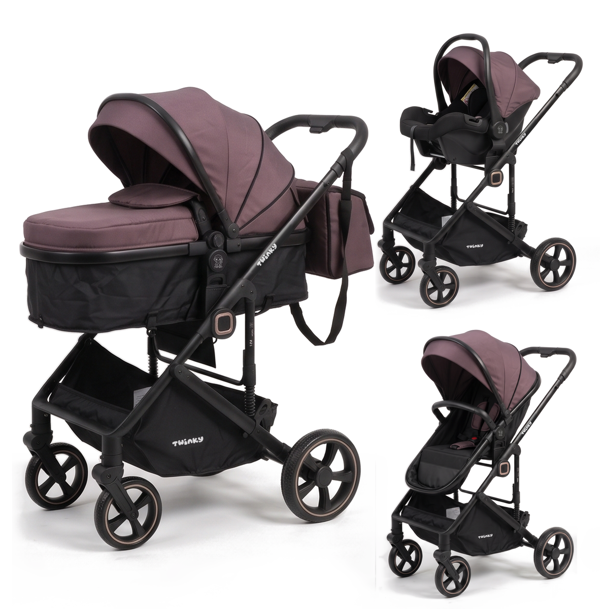 Passeggino Twinky 4 in 1 - Nero
