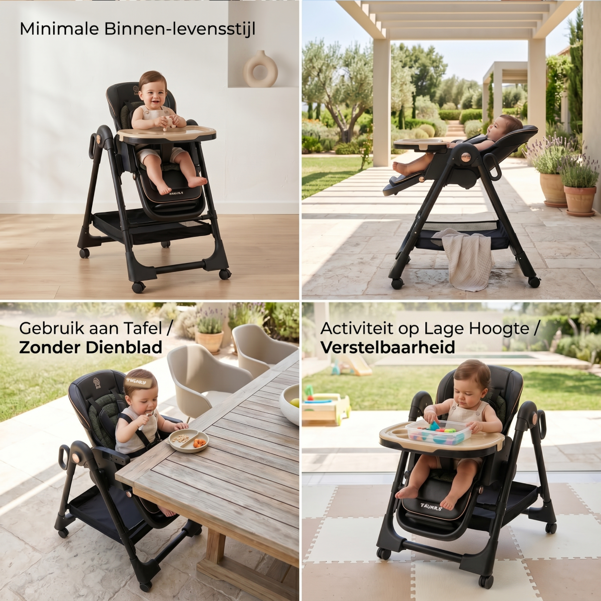 (NIEUW) Twinky Kinderstoel EXPLORE - Black