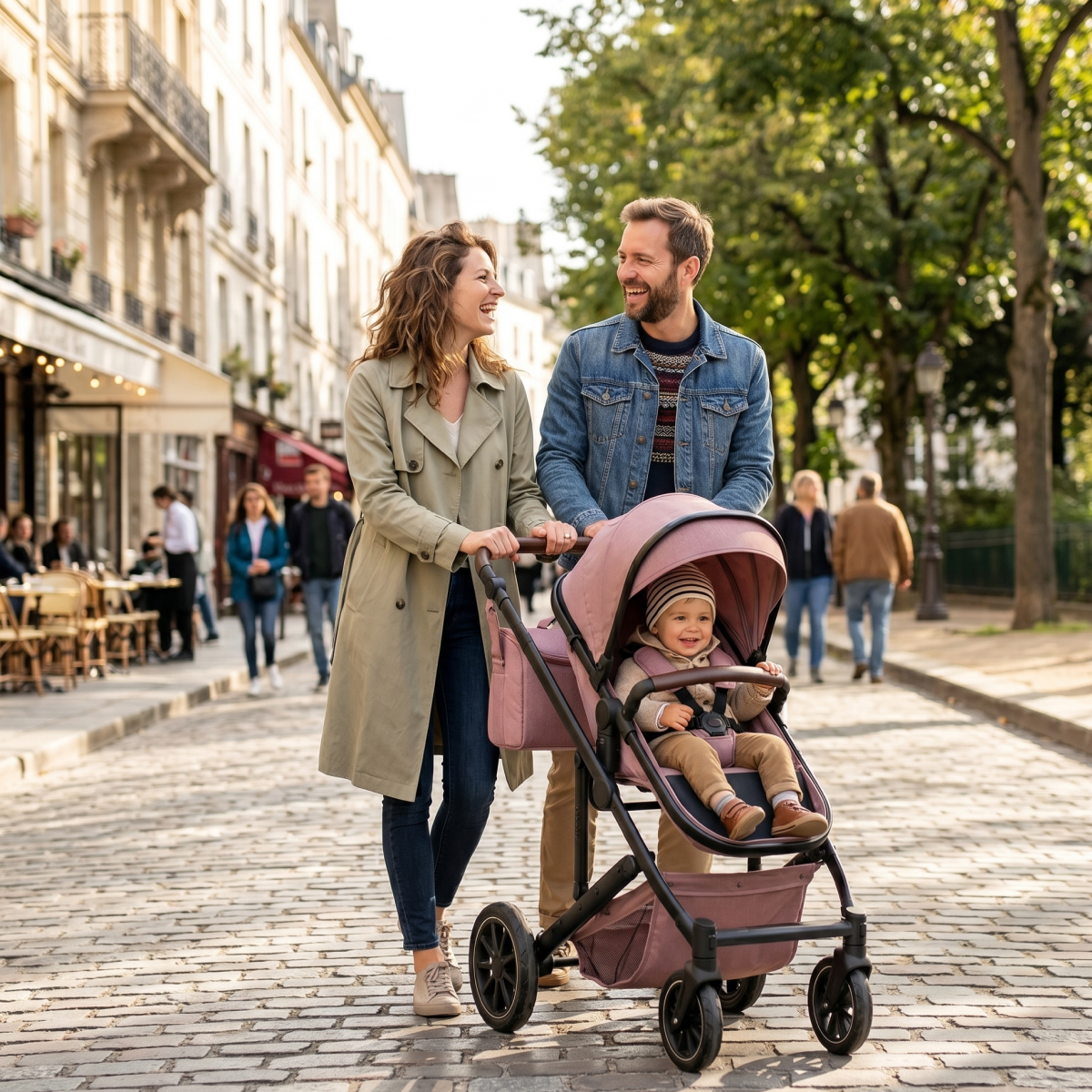Twinky 4-in-1 Kinderwagen - Soft Pink (Buggy, Autostoel & Reisbedje in 1)