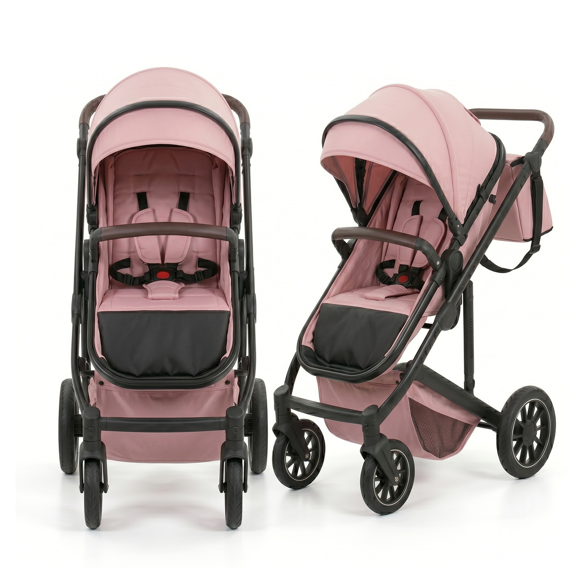 Twinky 4-in-1 Kinderwagen - Soft Pink (Buggy, Autostoel & Reisbedje in 1)