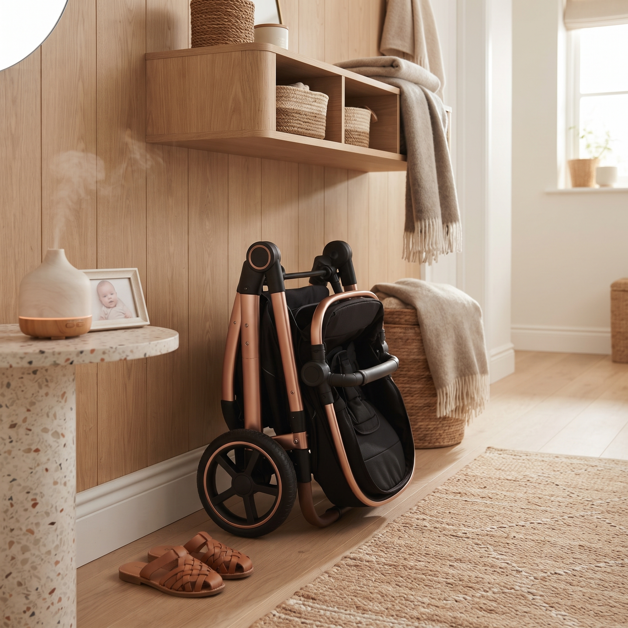 Twinky 4-in-1 Kinderwagen - Rose Gold Black