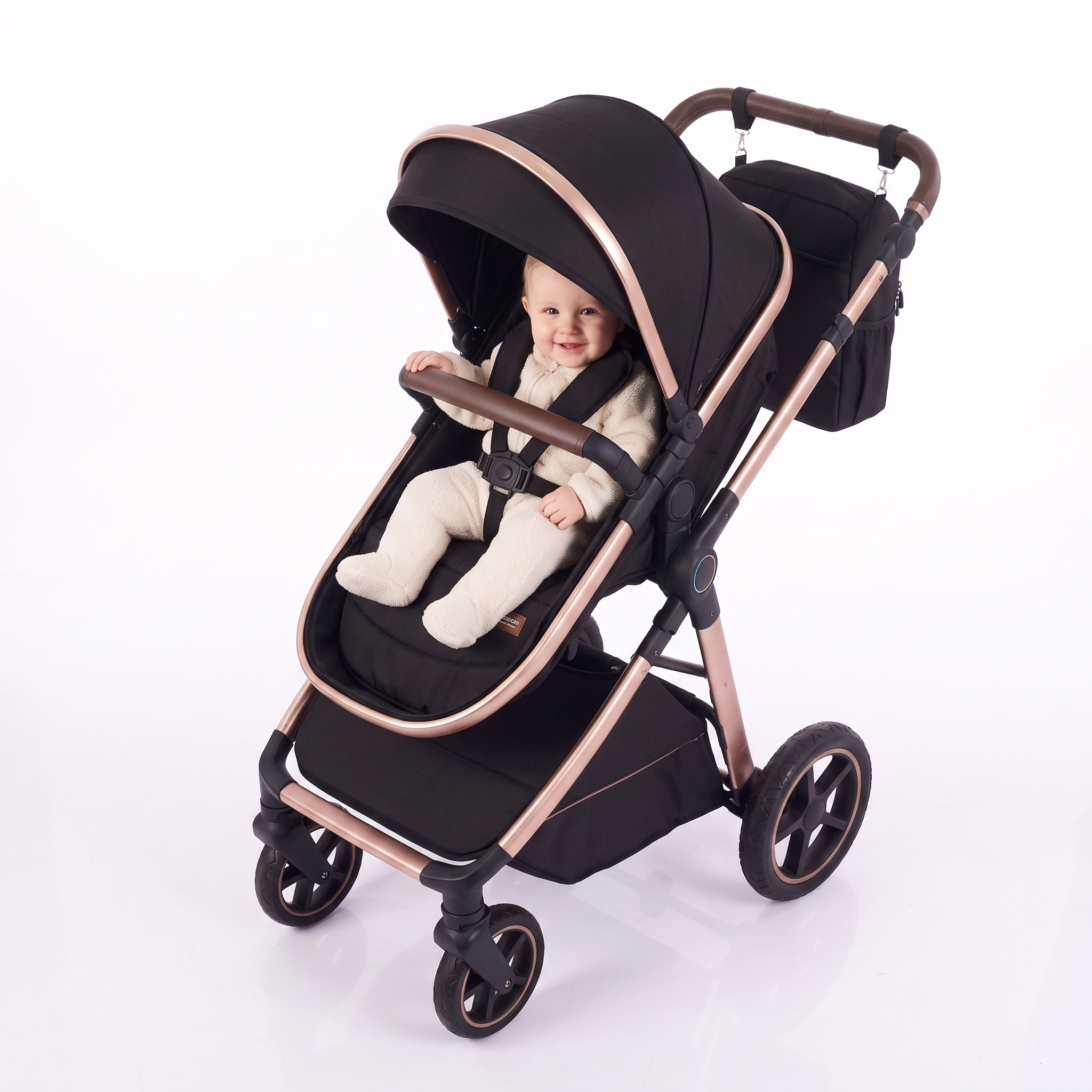 Twinky 4-in-1 Kinderwagen - Rose Gold Black