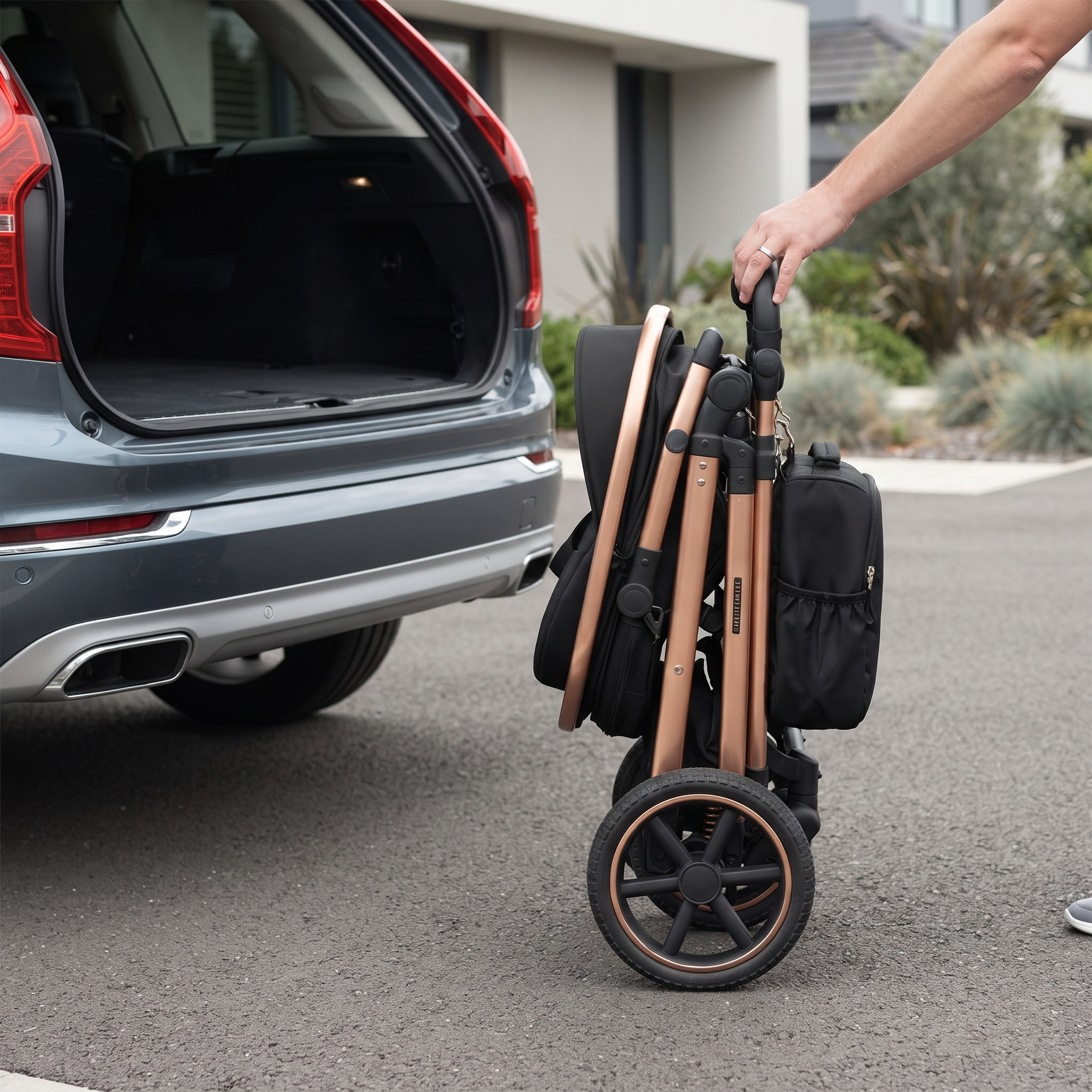 Twinky 4-in-1 Kinderwagen - Rose Gold Black