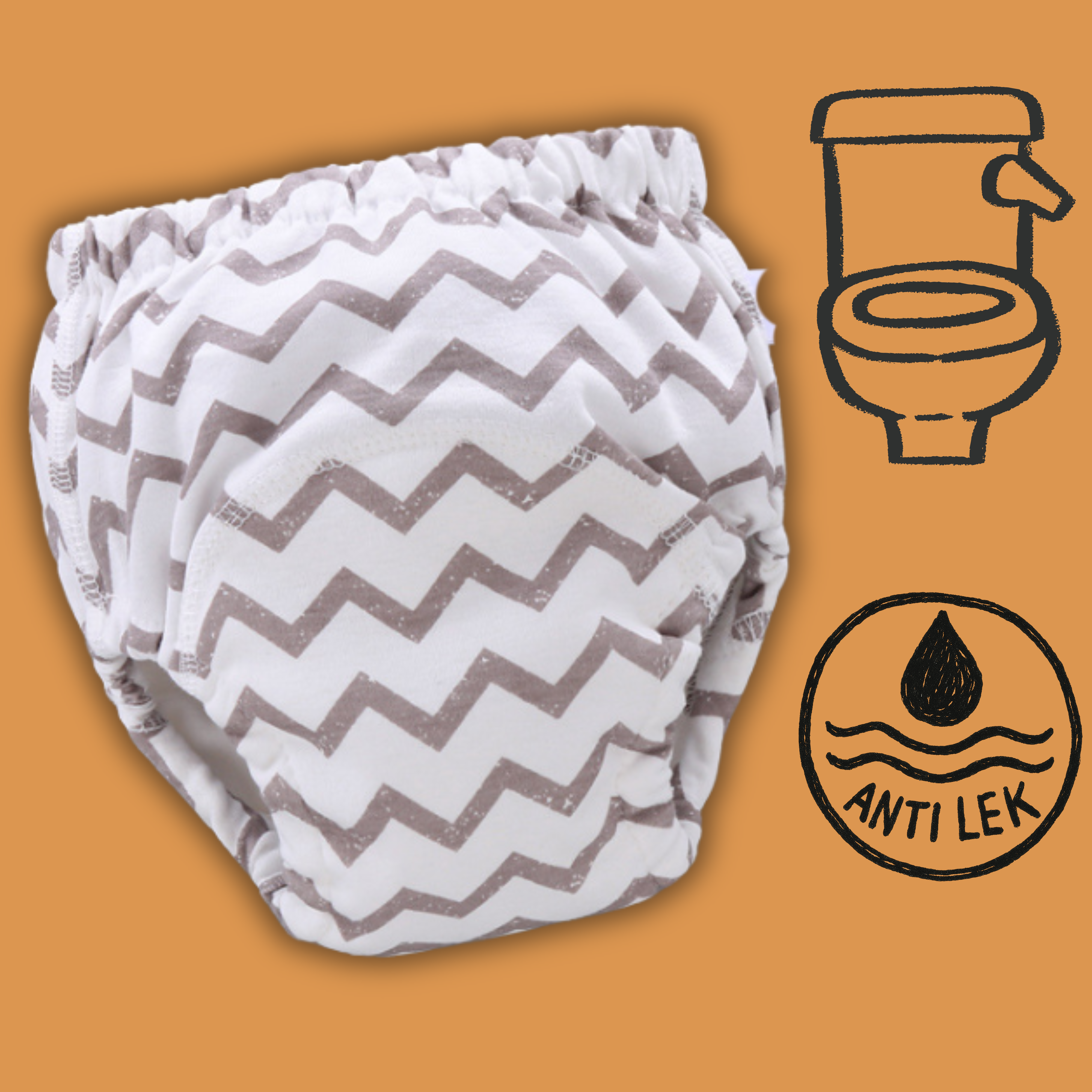 Twinky Comfysnuggs - Culottes d'entraînement à la propreté douces - Zigzag