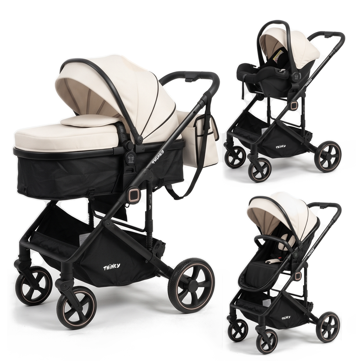 Passeggino Twinky 4 in 1 - Nero
