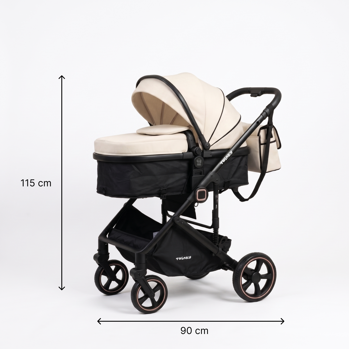 Passeggino Twinky 4 in 1 - Nero