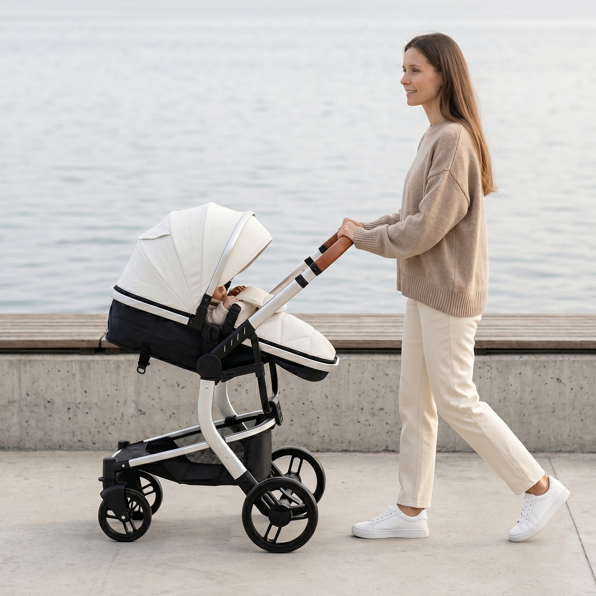 Twinky 4-in-1 Kinderwagen Luxury Set - White