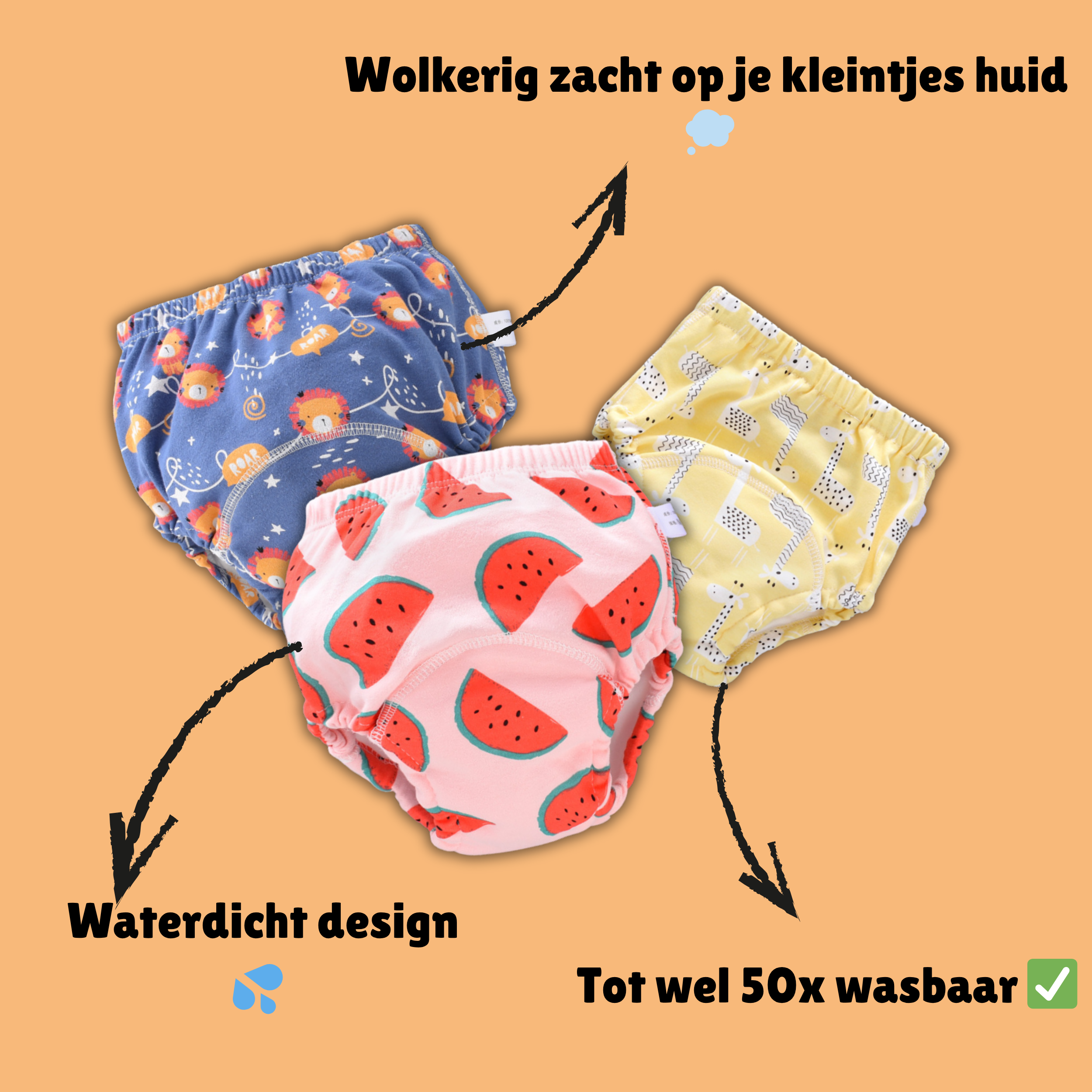 Twinky Comfysnuggs - Zachte Zindelijkheidstraining Onderbroekjes -  Pinky