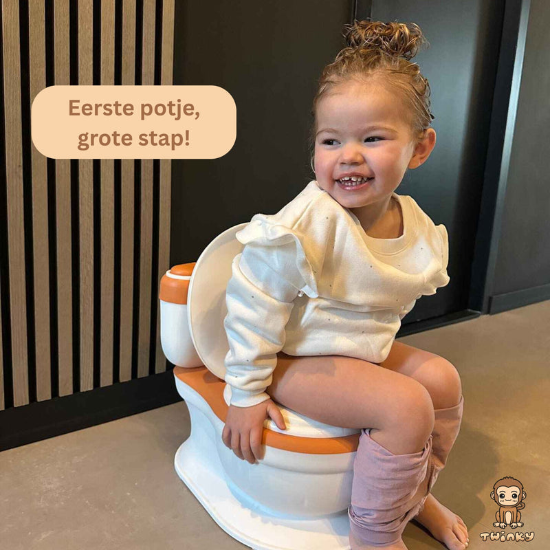 Twinky Plaspotje – Toilettrainer voor Kind, Peuter & Baby - Bruin