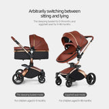 Twinky 3-in-1 Kinderwagen Exclusive Set - Buggy, Autostoel & Reisbedje in 1 (Brown)