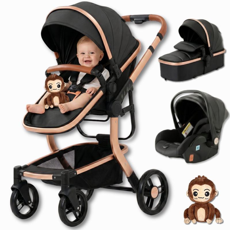 Twinky Set poussette 4-en-1 de luxe - Noir