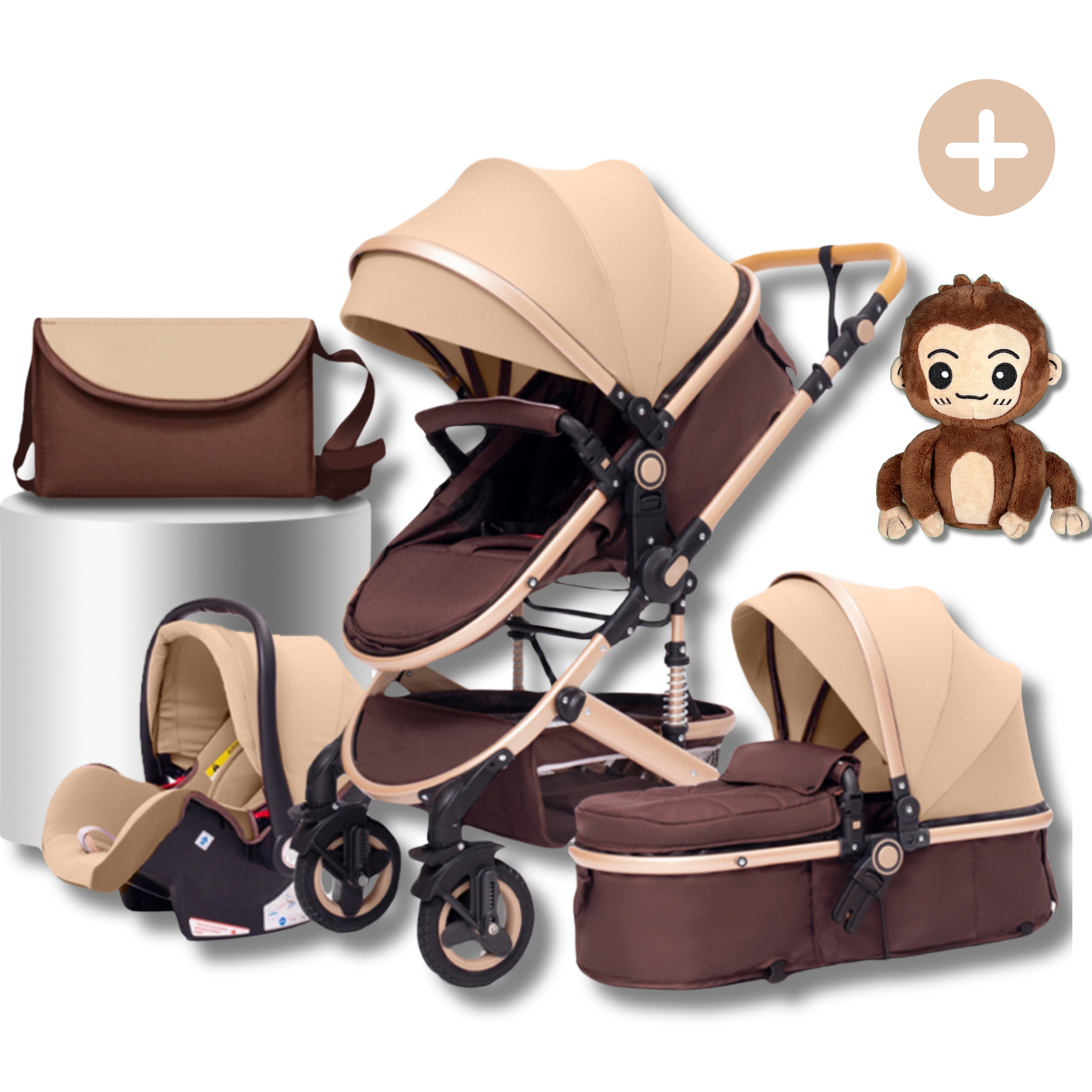 Twinky All-in-1 Kinderwagen Set - Brown