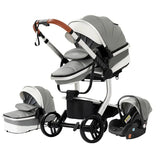 Twinky 3-in-1 Kinderwagen Luxury Set - Buggy, Autostoel & Reisbedje in 1 (Black)