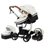 Twinky 3-in-1 Kinderwagen Luxury Set - Buggy, Autostoel & Reisbedje in 1 (Black)