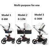 Twinky 3-in-1 Kinderwagen Exclusive Set - Buggy, Autostoel & Reisbedje in 1 (White)