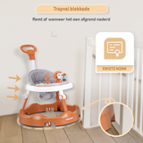 Een loopstoel voor baby's, ook bekend als babywalker of loopwagen, om de eerste stapjes te ondersteunen