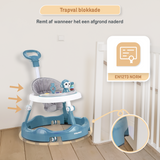 Een loopstoel voor baby's, ook bekend als babywalker of loopwagen, om de eerste stapjes te ondersteunen