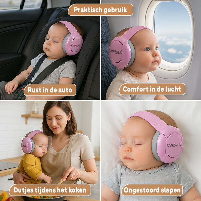 Twinky Baby Muffy's - Gehoorbescherming voor Baby en Peuter - Roze
