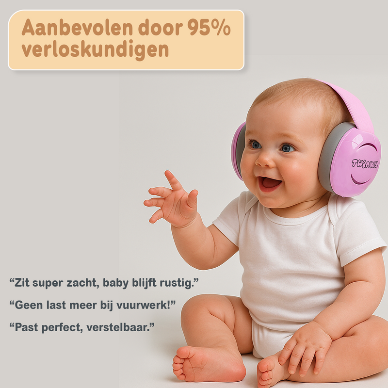 Twinky Baby Muffy's - Gehoorbescherming voor Baby en Peuter - Roze