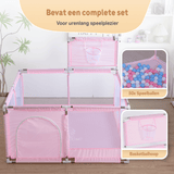 (UITVERKOCHT) Twinky Grondbox - Roze Vierkant - Baby Speelbox & Playpen