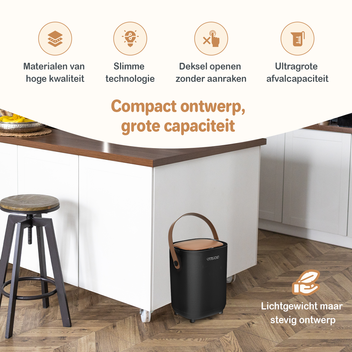 Twinky Luieremmer - Sensor Model – Zwart Bruin