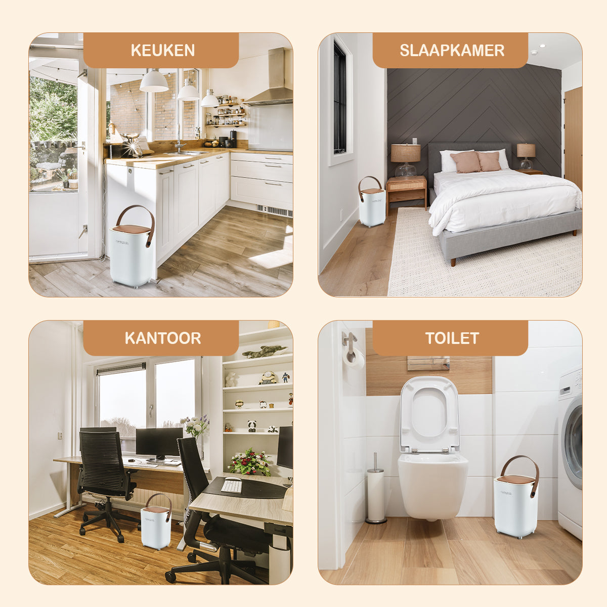 Twinky Poubelle à Couches - Modèle à Capteur – Marron