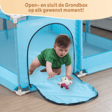 (UITVERKOCHT) Twinky Grondbox - Blauw Vierkant - Baby Speelbox & Playpen