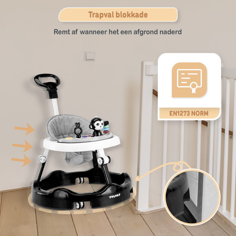 Twinky Loopstoel Baby - Zwart