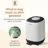 Twinky® Luieremmer – 15 Liter Inhoud  – Ruimte voor 30 Luiers - Zwart