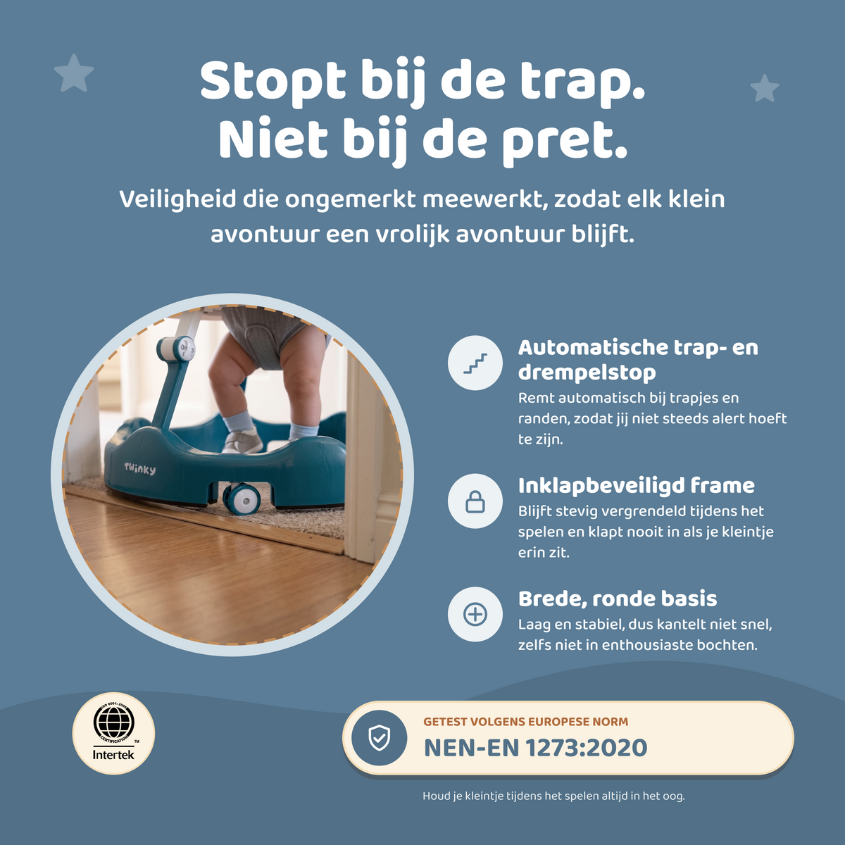 Twinky Babywalker - Loopstoel Azur