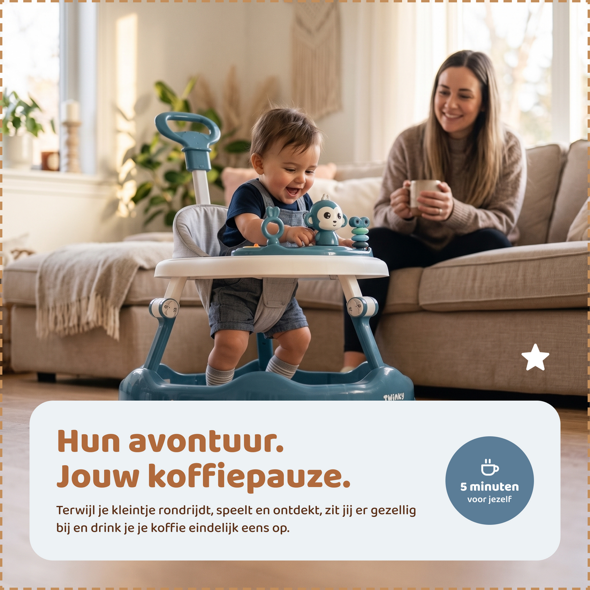 Twinky Babywalker - Loopstoel Azur